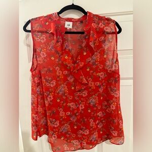 CABI CORAL FLORAL BLOUSE